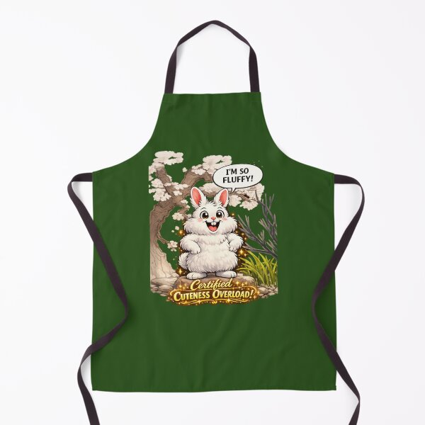 Item preview, Certified Cuteness Overload – Fluffy Rabbit Art with Golden Glow Tagline designed and sold by EdgeSphere.