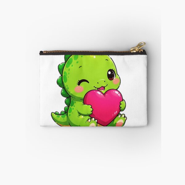 Item preview, Cute Kawaii Baby Dinosaur Holding Heart Sticker designed and sold by DailyDoodlesBySumbul.