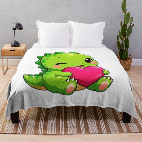 Item preview, Cute Kawaii Baby Dinosaur Holding Heart Sticker designed and sold by DailyDoodlesBySumbul.