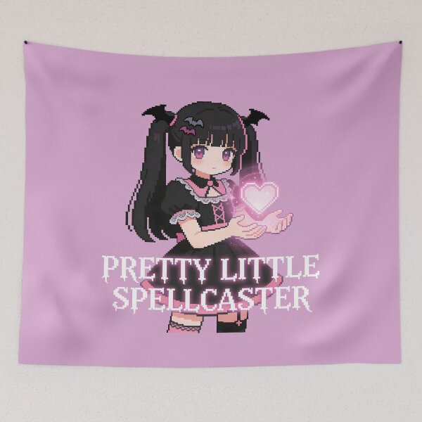 Item preview, Pretty Little Spellcaster - Gothic Kawaii Magical Girl Pixel Art designed and sold by PotionPixelArt.