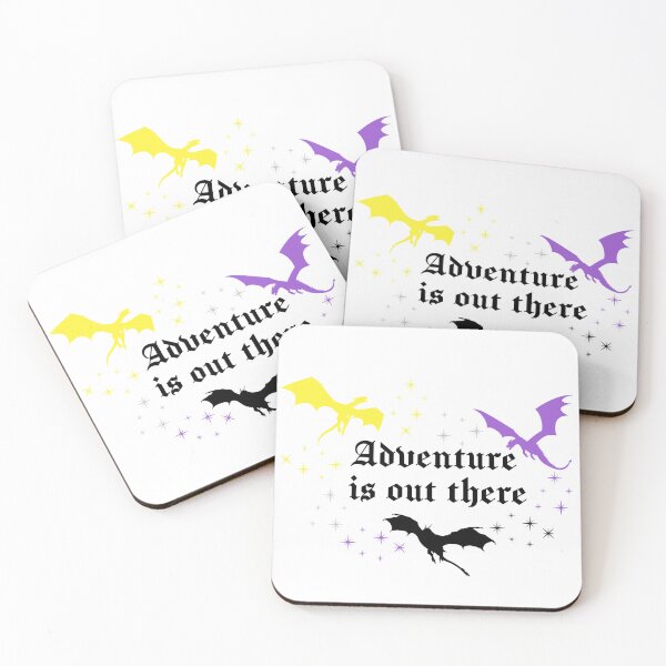 Item preview, Adventure Is Out There | Dragons Fantasy Celestial Book Lover Sticker | Nonbinary Pride designed and sold by MoonSpellStudio.