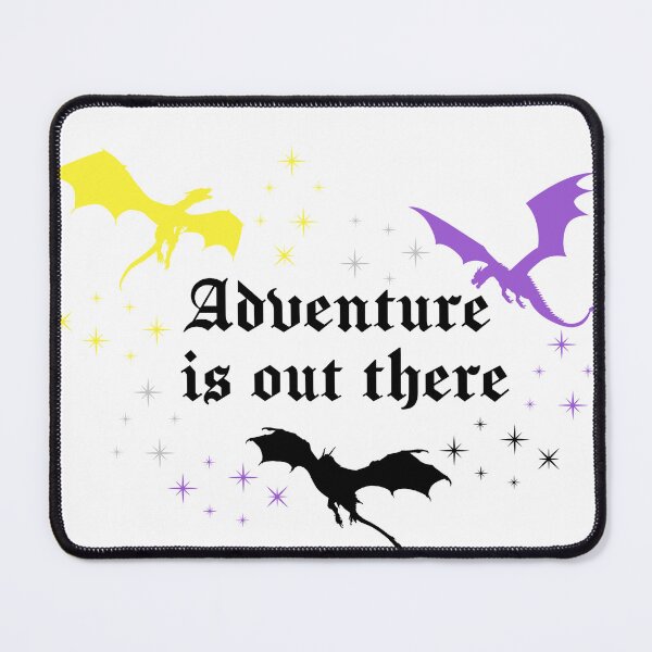 Item preview, Adventure Is Out There | Dragons Fantasy Celestial Book Lover Sticker | Nonbinary Pride designed and sold by MoonSpellStudio.
