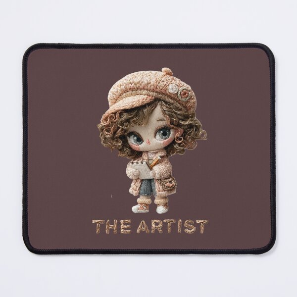 Item preview, Artist Cute Painter Girl Embroidery Design designed and sold by MegaNovaArt.