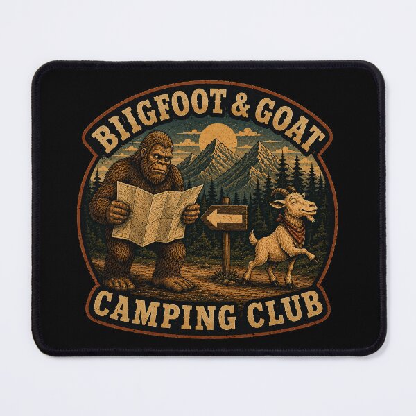 Item preview, Bigfoot & Goat Camping Club – Lost Trail designed and sold by NicheBloom.