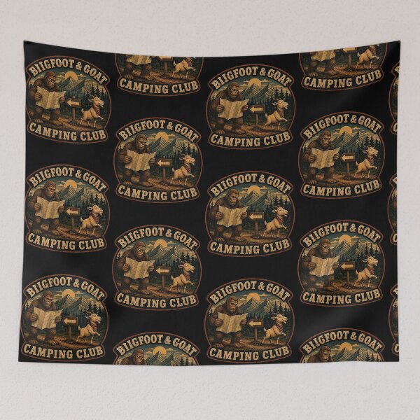 Item preview, Bigfoot & Goat Camping Club – Lost Trail designed and sold by NicheBloom.