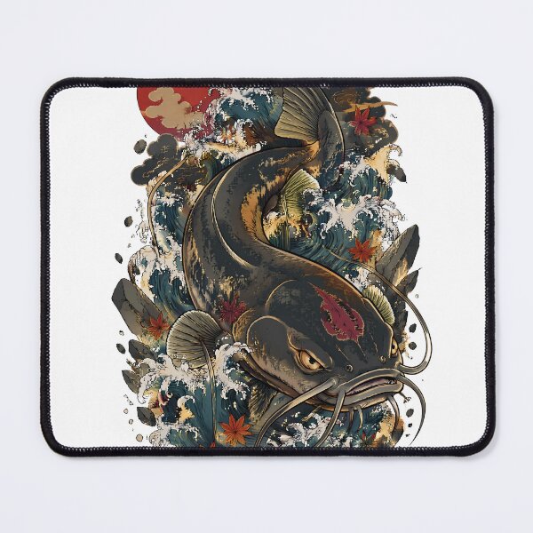 Item preview, Namazu Giant Catfish | Japanese Folklore Ukiyo-e Wave Art designed and sold by kaxymax.