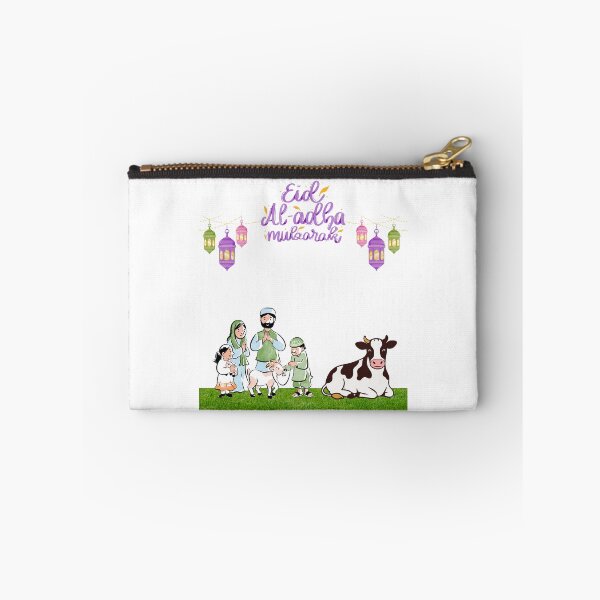 Item preview, Eid Ul Adha Mubarak Cute Family with Goat & Cow Design – Islamic Festival Aesthetic for Stickers, T-Shirts & Gifts designed and sold by SyedaPrints.
