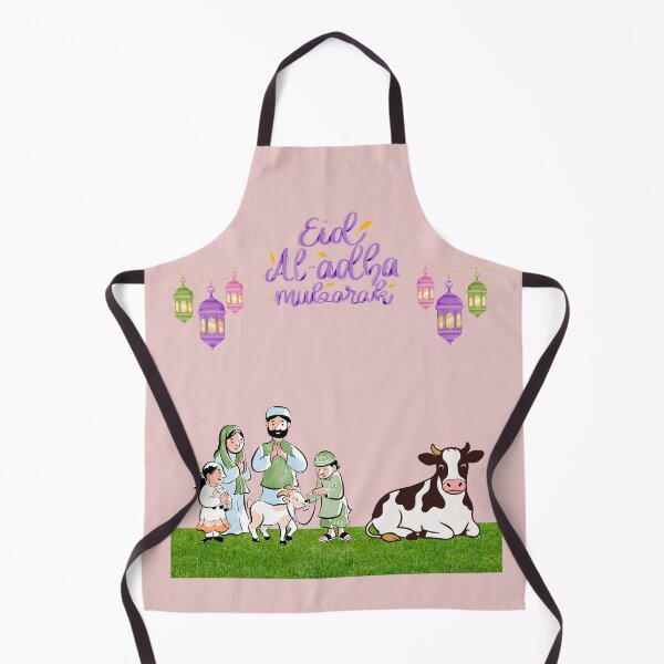 Item preview, Eid Ul Adha Mubarak Cute Family with Goat & Cow Design – Islamic Festival Aesthetic for Stickers, T-Shirts & Gifts designed and sold by SyedaPrints.