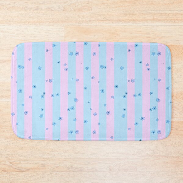 Item preview, Pastel Pink and Blue Vertical Stripes with Cute Daisy Flowers Pattern designed and sold by DreamerX.