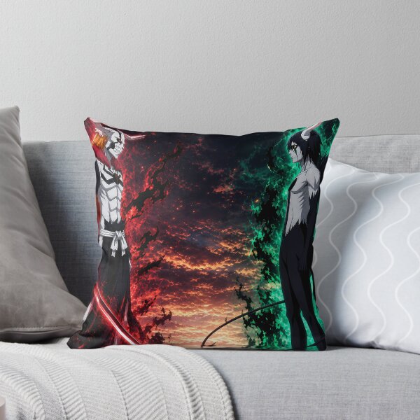 Item preview, Hollow Warrior vs Winged Demon Epic Anime Battle Red Green Aura Art designed and sold by MugenAnime.