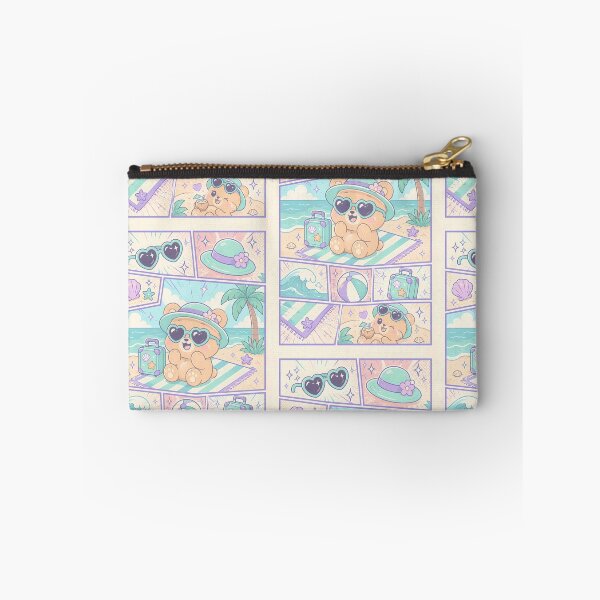 Item preview, Kawaii Bear Beach Vacation Comic Panel designed and sold by Gift Phrase Studio.