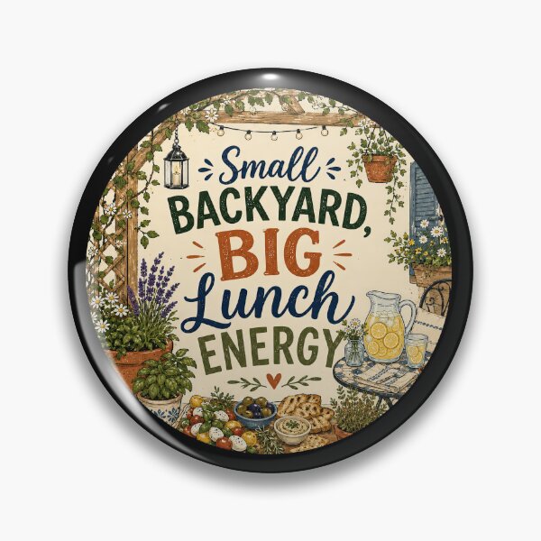 Item preview, Small Backyard Big Lunch Energy Outdoor Dining Vibes designed and sold by Maljonic.