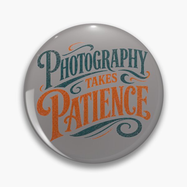 Item preview, Photography Takes Patience Retro Typography Tee designed and sold by Golden Era Studio.