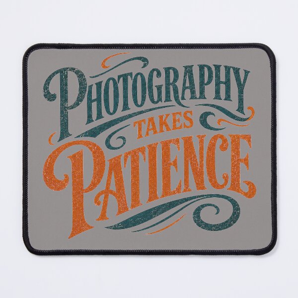 Item preview, Photography Takes Patience Retro Typography Tee designed and sold by Golden Era Studio.