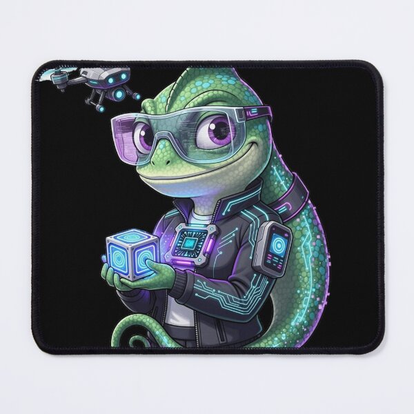 Item preview, NJ-002 | Lady AI Chameleon | Machine Learning Engineer designed and sold by D4NC1G3R.