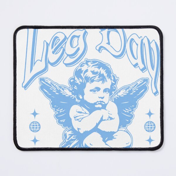 Item preview, Leg Day Angel Vintage Gym Aesthetic Graphic Tee designed and sold by musclegirly.