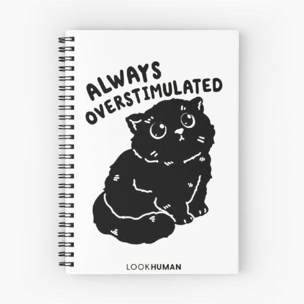 Item preview, Always Overstimulated Cute Black Cat Art designed and sold by SarvynStudio.