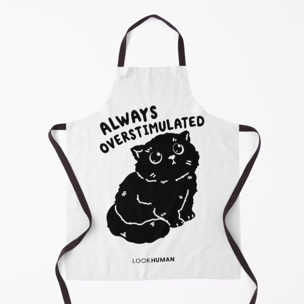 Item preview, Always Overstimulated Cute Black Cat Art designed and sold by SarvynStudio.