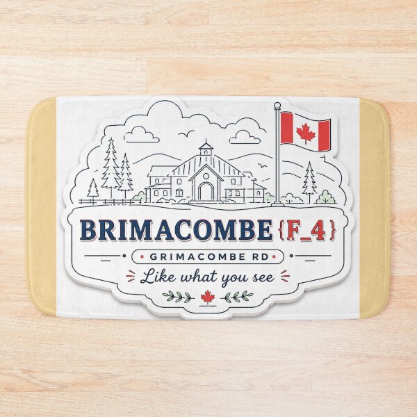 Item preview, Brimacombe Canada Cute 3D Ski Label  Label Text  BRIMACOMBE {F-4} ??  designed and sold by PaintMeWorld.