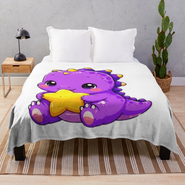 Item preview, Cute Purple Kawaii Dinosaur Holding Star Sticker designed and sold by DailyDoodlesBySumbul.