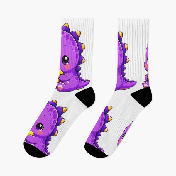 Item preview, Cute Purple Kawaii Dinosaur Holding Star Sticker designed and sold by DailyDoodlesBySumbul.