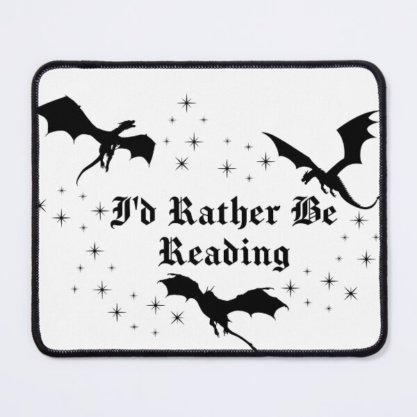 Item preview, I'd Rather Be Reading | Dragons Fantasy Celestial Book Lover Sticker designed and sold by MoonSpellStudio.