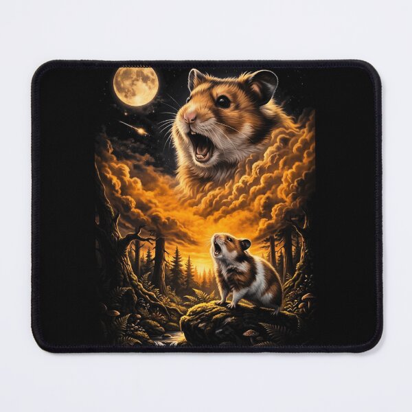 Item preview, Hamster Howling At Moon Forest UFO Rodent designed and sold by d247.