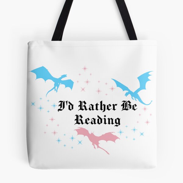 Item preview, I'd Rather Be Reading | Dragons Fantasy Dragon Book Lover Sticker | Trans Pride designed and sold by MoonSpellStudio.