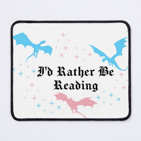 Item preview, I'd Rather Be Reading | Dragons Fantasy Dragon Book Lover Sticker | Trans Pride designed and sold by MoonSpellStudio.