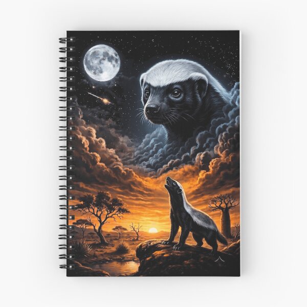 Item preview, Honey Badger Howling At Moon Savanna Animal designed and sold by d247.