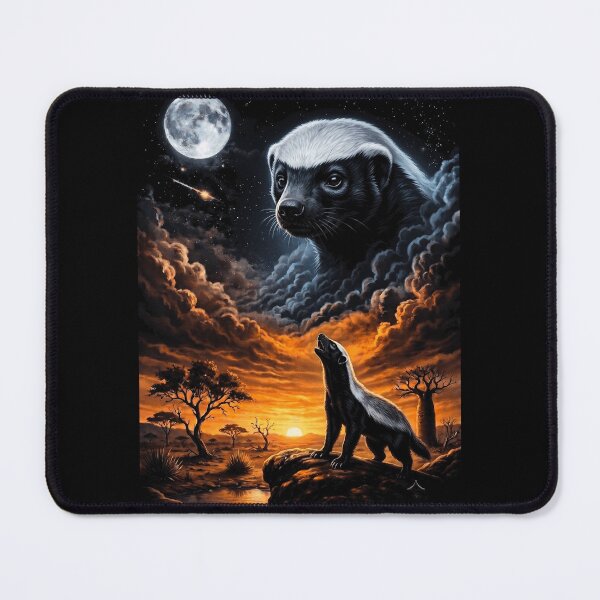 Item preview, Honey Badger Howling At Moon Savanna Animal designed and sold by d247.