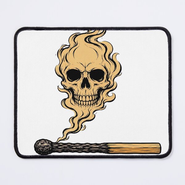 Item preview, Fire And Smoke Skull Macabre Matchstick Design designed and sold by Munib320.