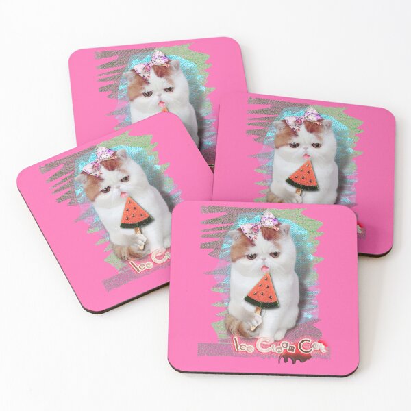 Item preview, Melon Ice Cream Cat on Denim (byACCI) designed and sold by VanyssaGraphics.
