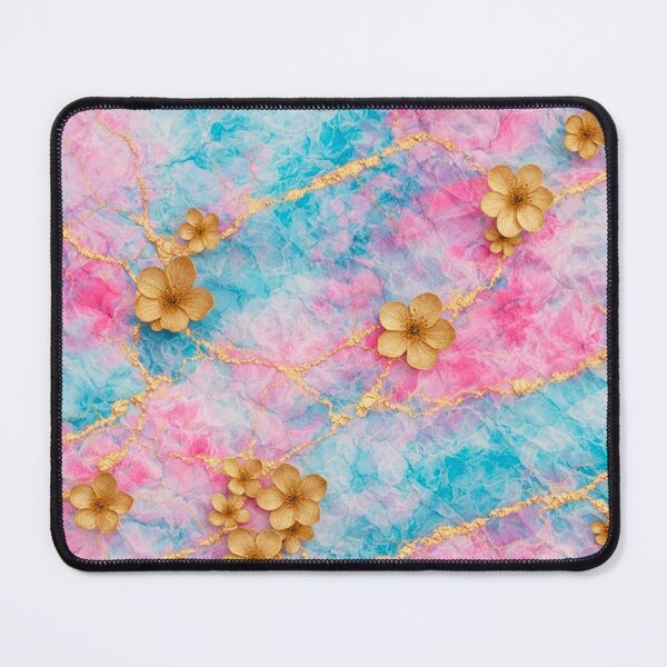 Item preview, Colorful Floral Abstract with Gold Accents designed and sold by behappyandrelax.