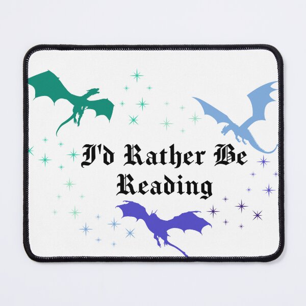 Item preview, I'd Rather Be Reading | Dragons Fantasy Dragon Book Lover Sticker | Gay Pride designed and sold by MoonSpellStudio.