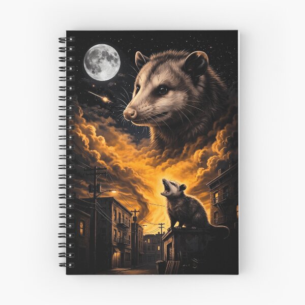 Item preview, Dramatic Opossum Howling At Moon Alley Urban Night designed and sold by d247.