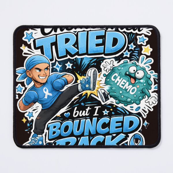Item preview, Chemo Tried But I Bounced Back Funny Cancer Warrior Blue Ribbon Design designed and sold by WHDProduction45.