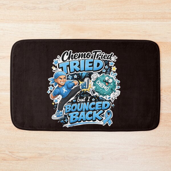 Item preview, Chemo Tried But I Bounced Back Funny Cancer Warrior Blue Ribbon Design designed and sold by WHDProduction45.