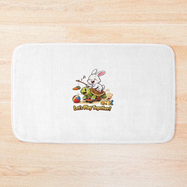 Item preview, Funny Bunny and Tortoise Playing Together – Cute Animal Friendship Design designed and sold by EdgeSphere.