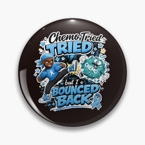 Item preview, Chemo Tried But I Bounced Back Funny Cancer Warrior Blue Ribbon Design designed and sold by WHDProduction45.