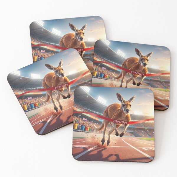 Item preview, Kangaroo Dominates Track Meet designed and sold by Tridentulus.