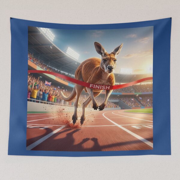 Item preview, Kangaroo Dominates Track Meet designed and sold by Tridentulus.