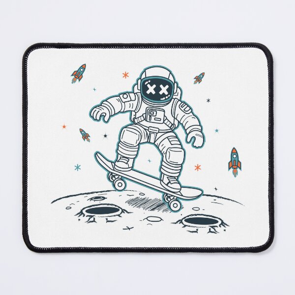 Item preview, Astronaut Skateboarding on the Moon with Rockets designed and sold by YourHue.