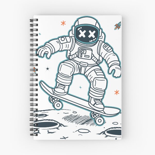 Item preview, Astronaut Skateboarding on the Moon with Rockets designed and sold by YourHue.