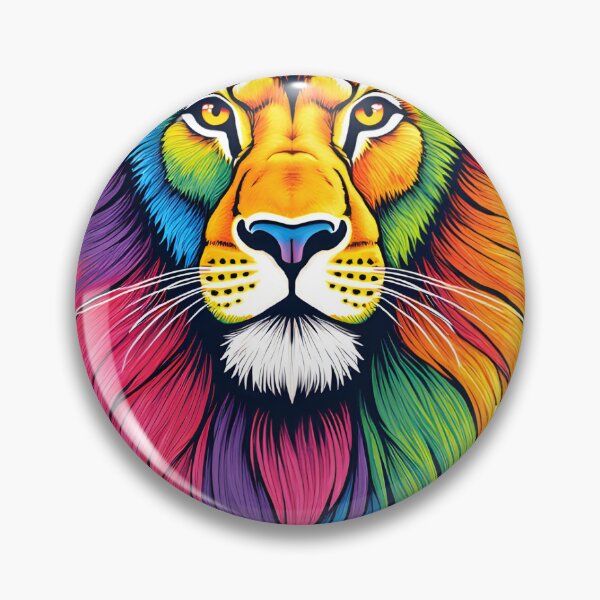 Item preview, Psychedelic Rainbow Lion Face Pop Art designed and sold by canvahub.