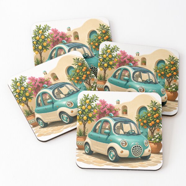 Item preview, Teal Courtyard Microcar designed and sold by aihrgdesign.