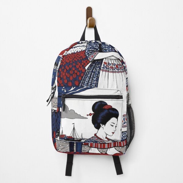 Item preview, Japanese Beauty Among Dutch Tulips & Windmills | Ayairo Collection No.025 designed and sold by AYAIRO.