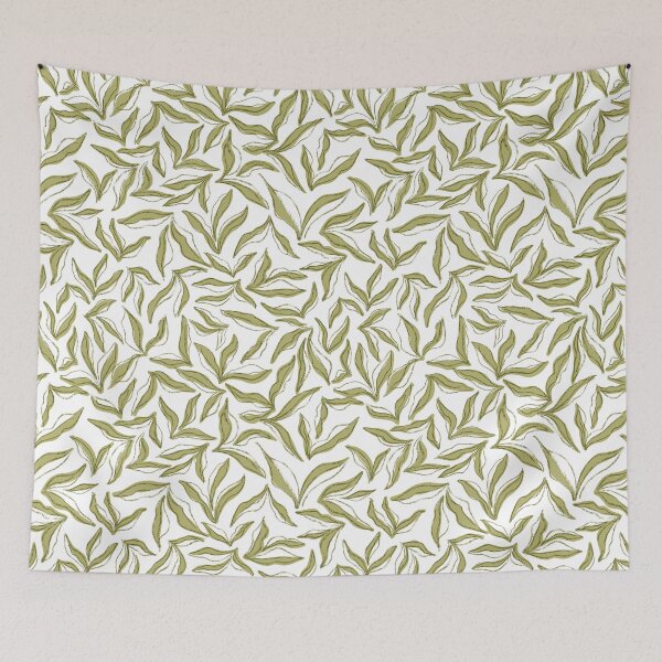 Item preview, Wild bedding - white  Beige Green designed and sold by Fabricatemyart.