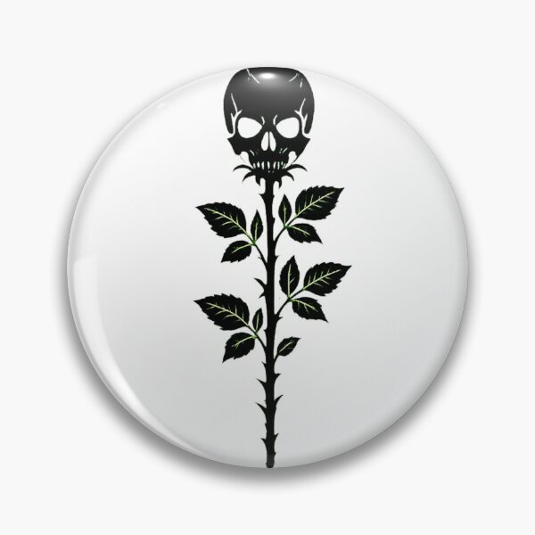 Item preview, Glowing Neon Skull On Thorny Rose Stem designed and sold by Munib320.
