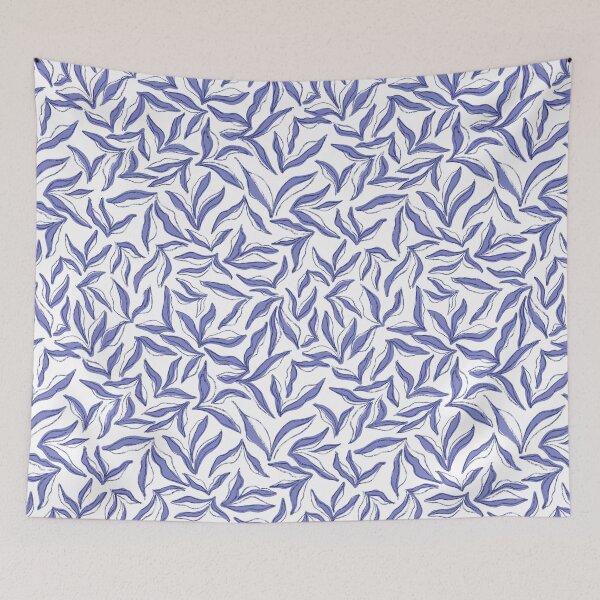 Item preview, Wild bedding - white  Cornflower Blue designed and sold by Fabricatemyart.